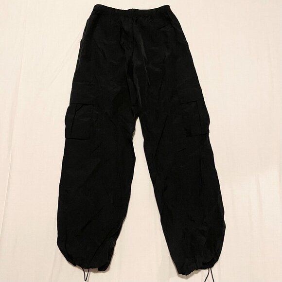 Bluenotes Denim Parachute Pants Black Nylon Womens Size Small - Picture 11 of 16